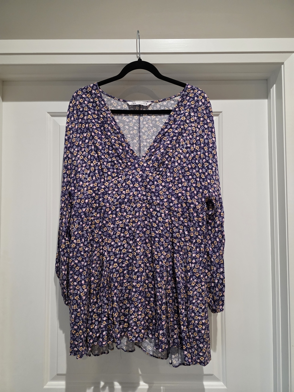 Purple Floral V-Neck Tunic